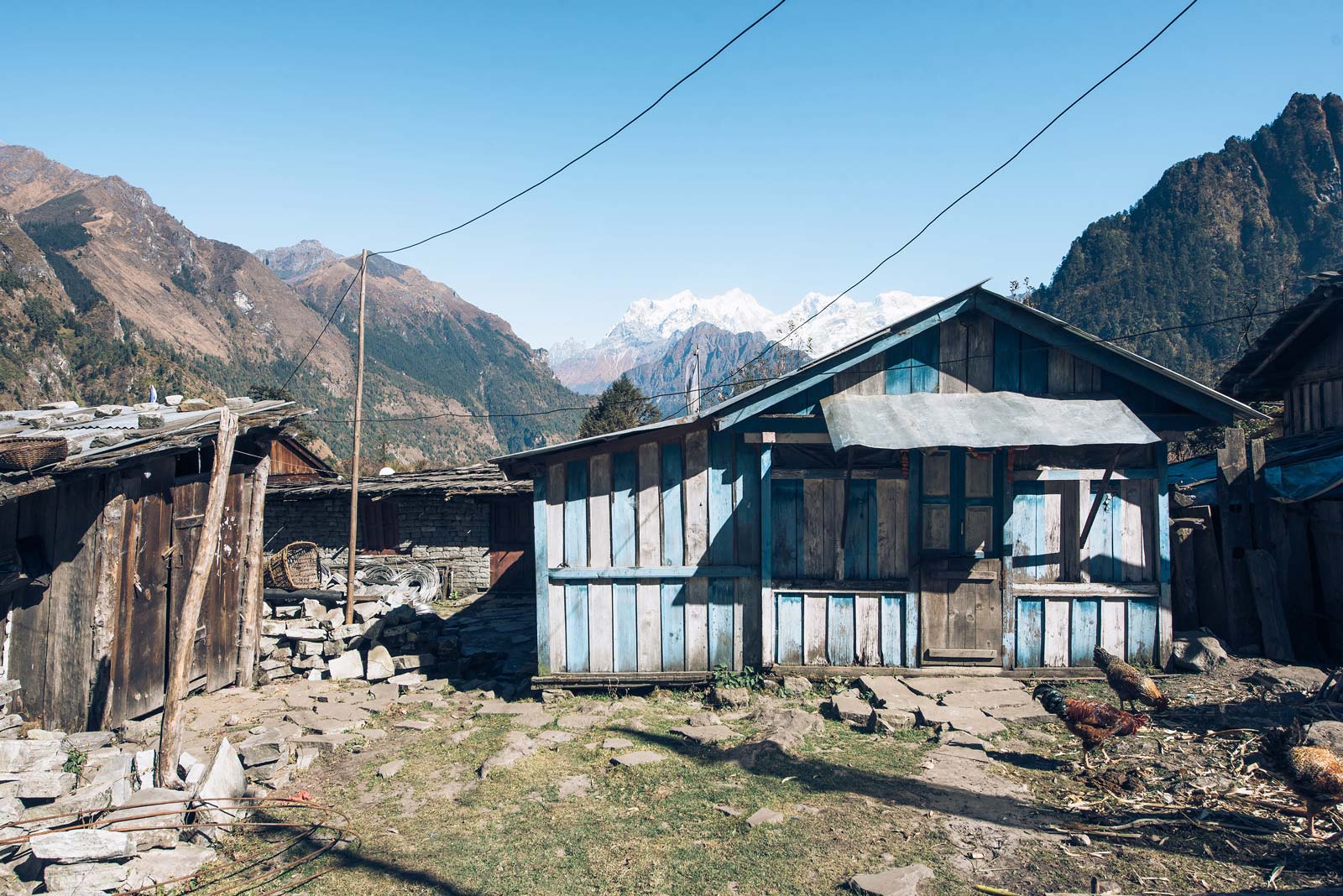 lodge népal sur le trek des annapurnas