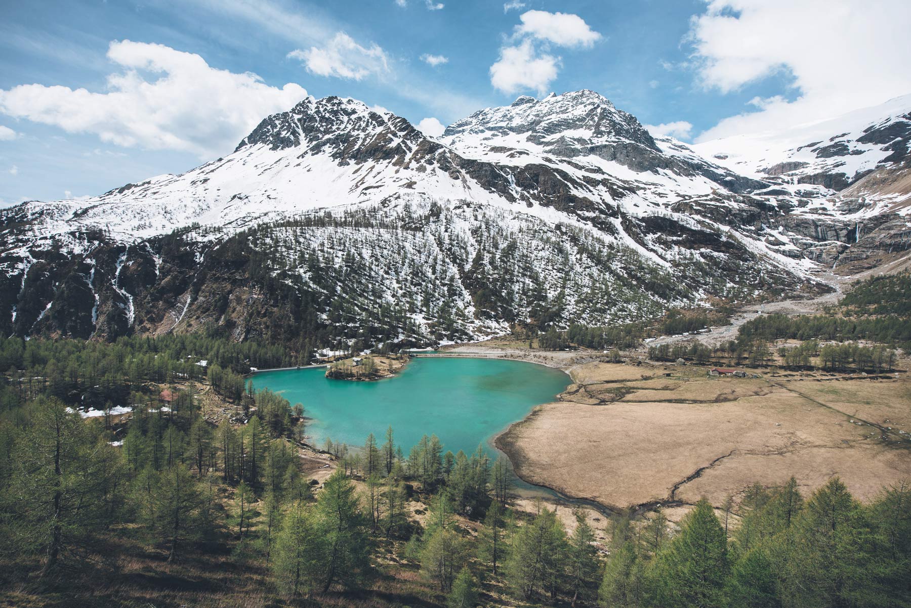 Glacier Palü et son lac turquoise, Suisse