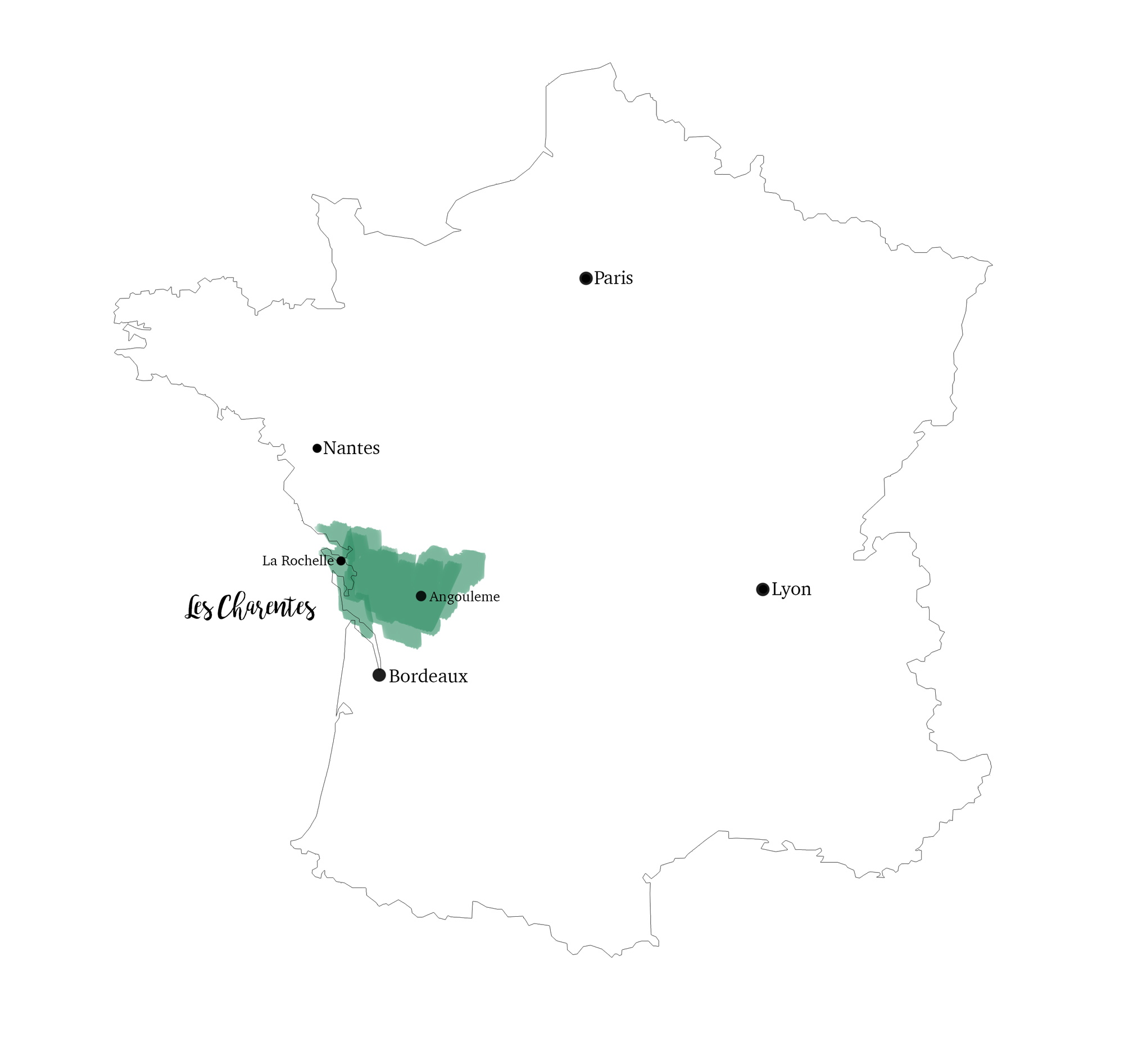 Les Charentes, Carte, Un Tour en France
