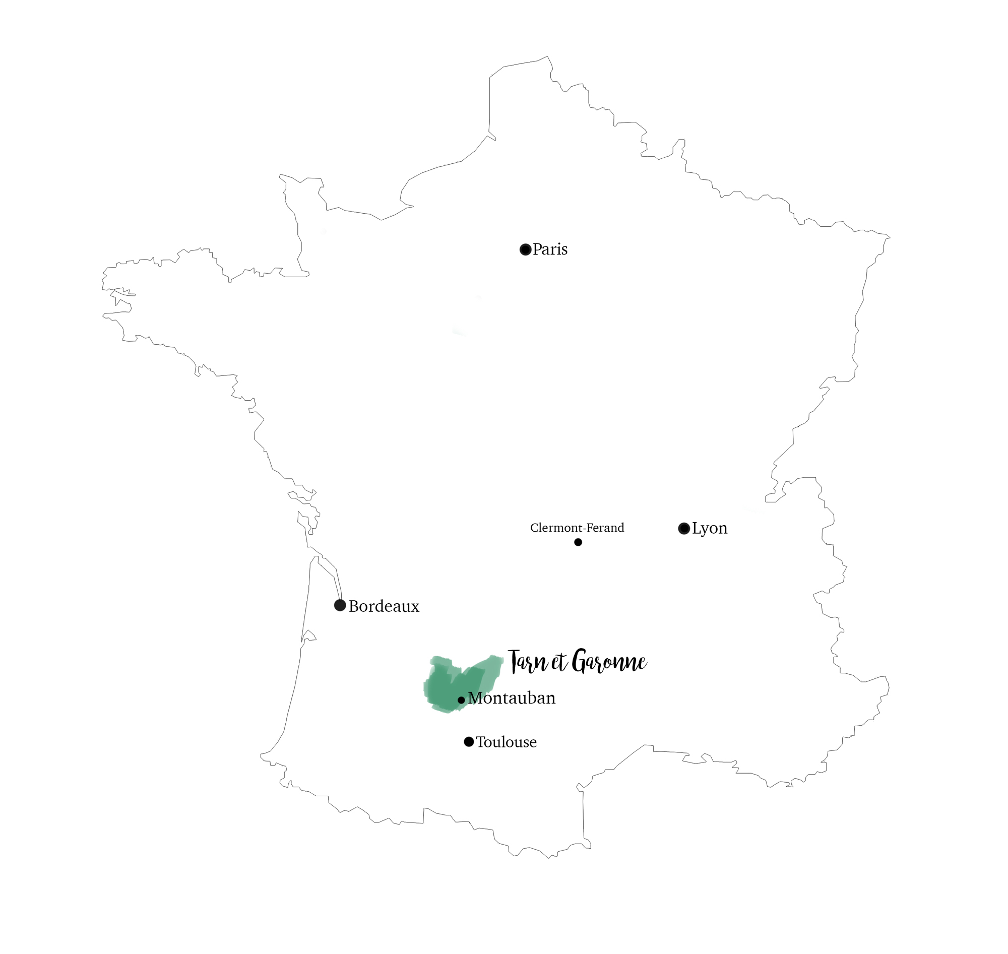 Carte Tarn et Garonne en France
