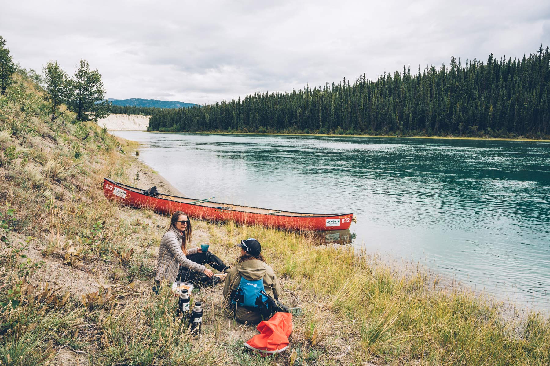 Canoe sur la Yukon River, Canada
