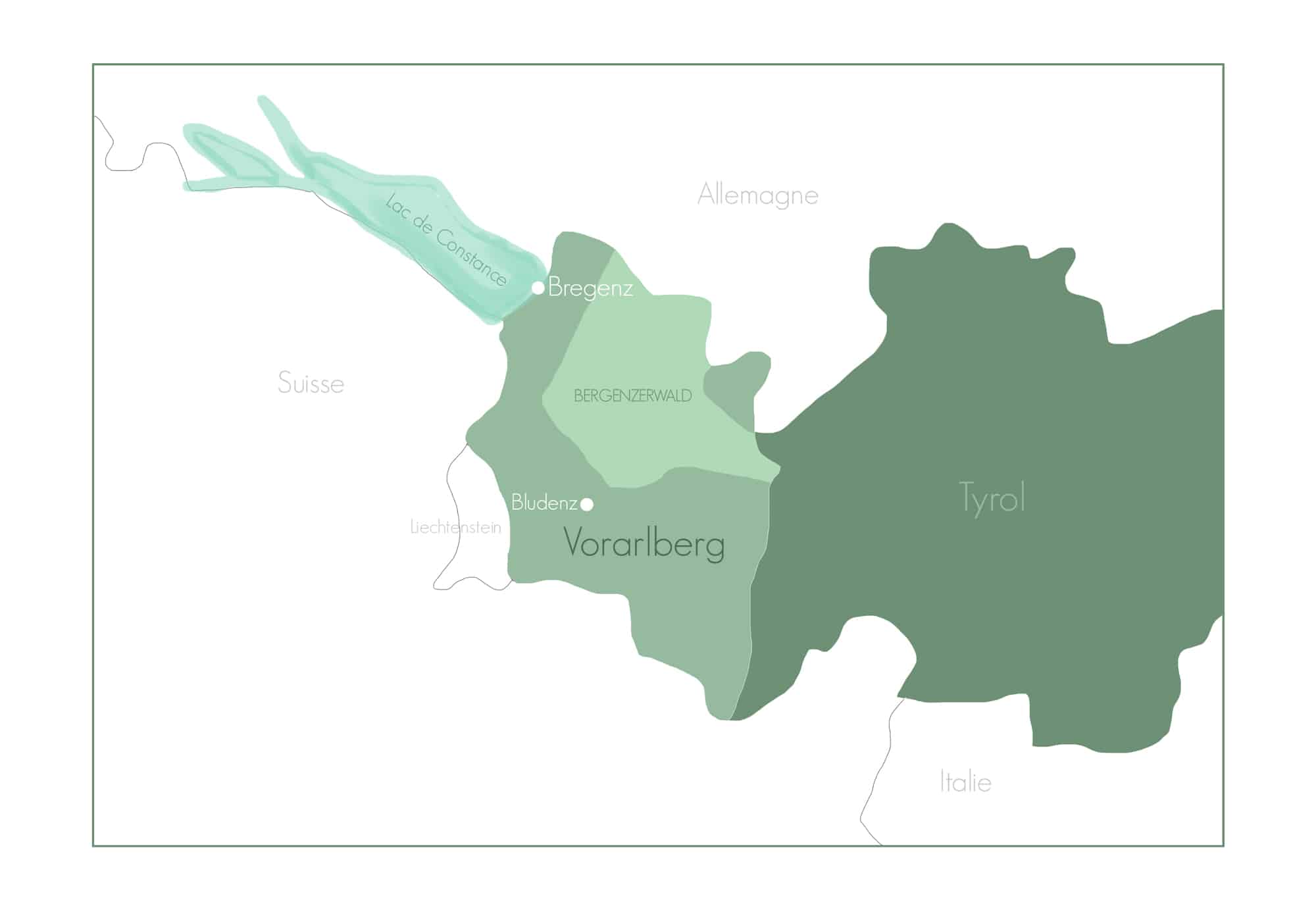 Carte Autriche Bregenzerwald
