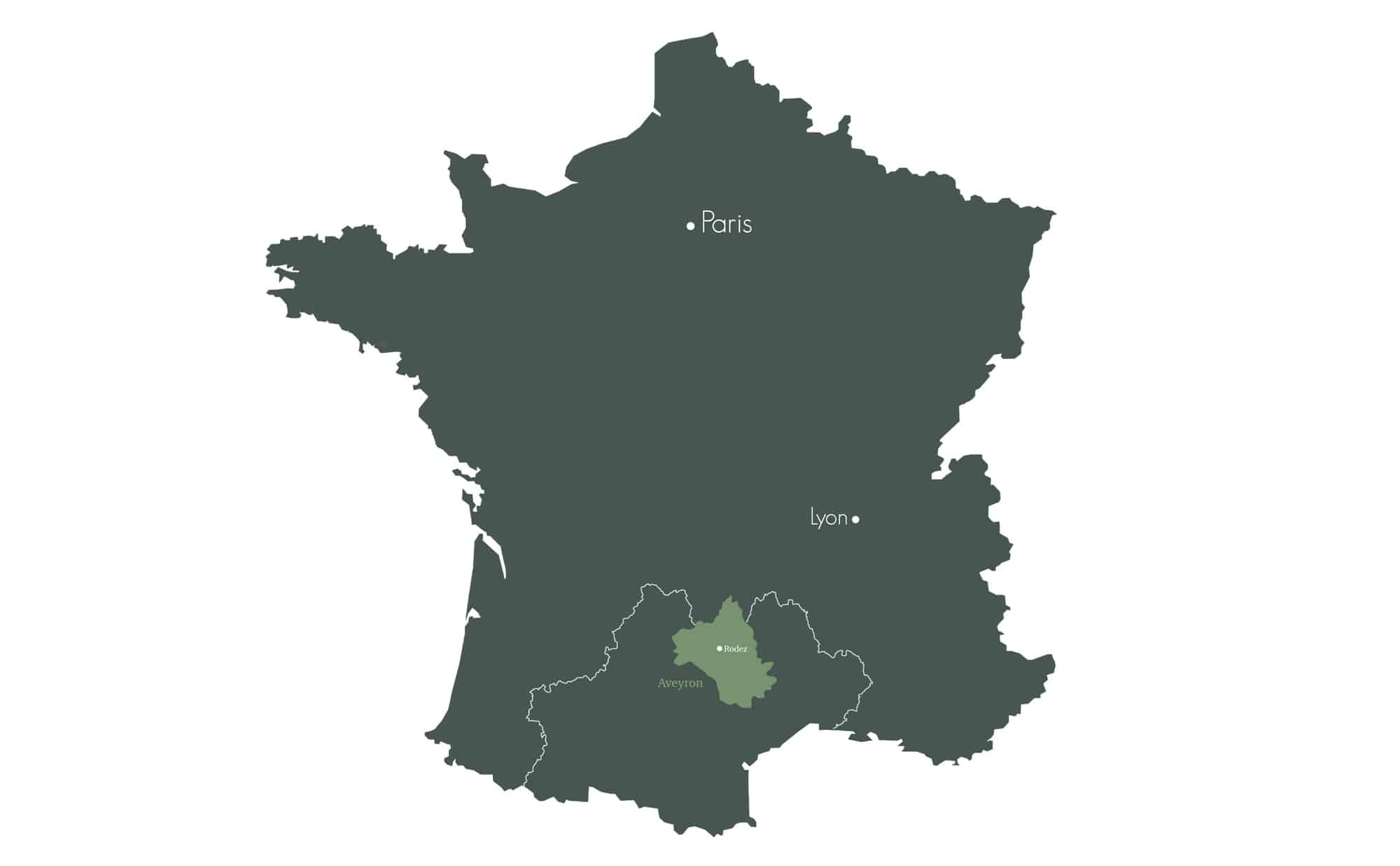 Carte Aveyron France